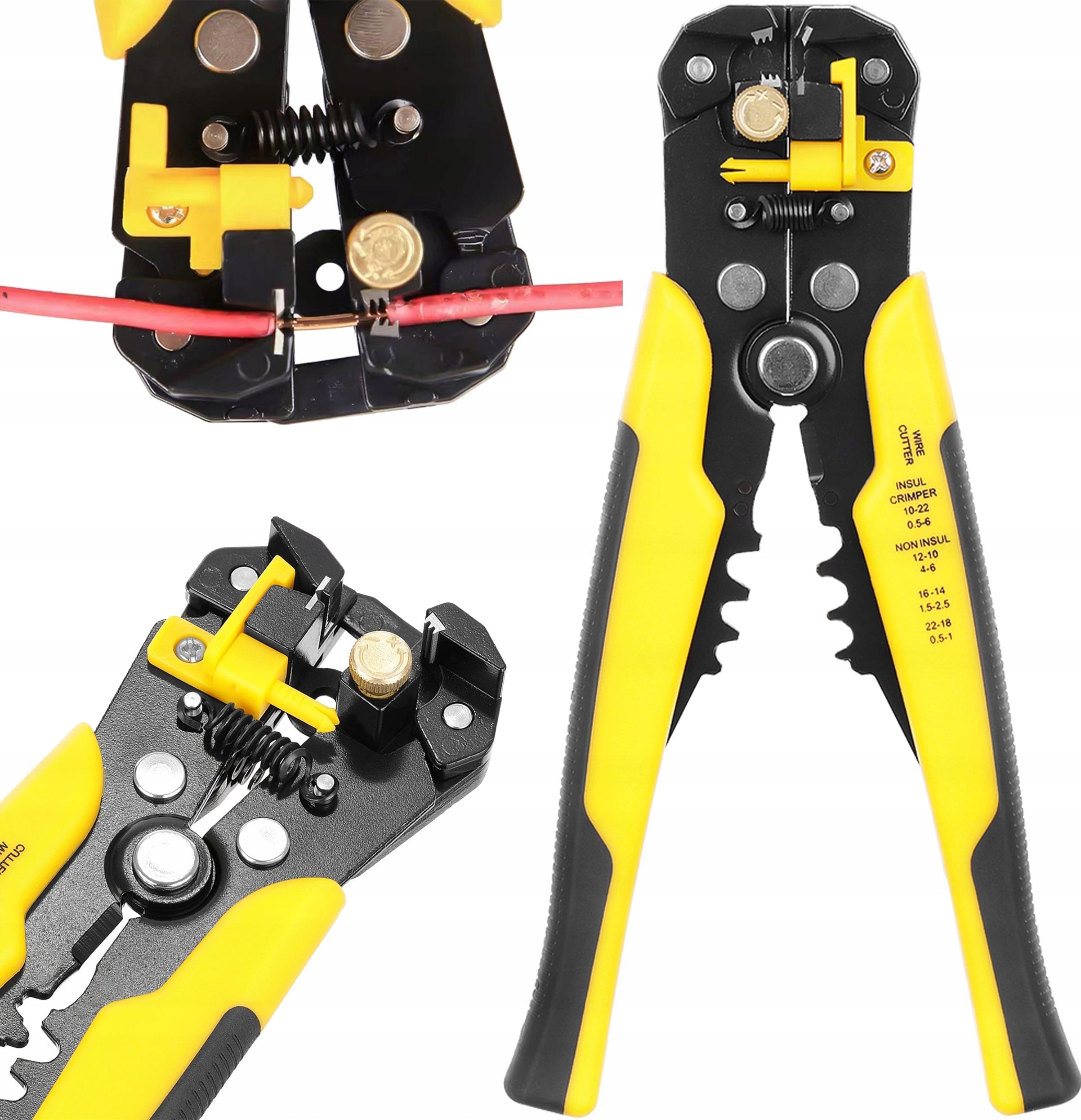 Ściągacz Izolacji Automatyczne Szczypce Do Kabli Przewodów Zaciskarka 3w1