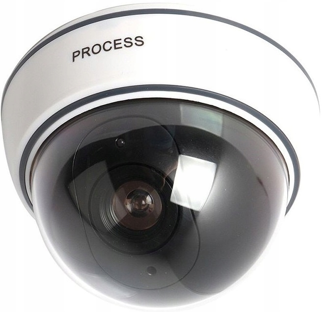 Atrapa Kamery Kamera Kopułkowa Led Duża Kopułka Biała Led Ir Monitoring