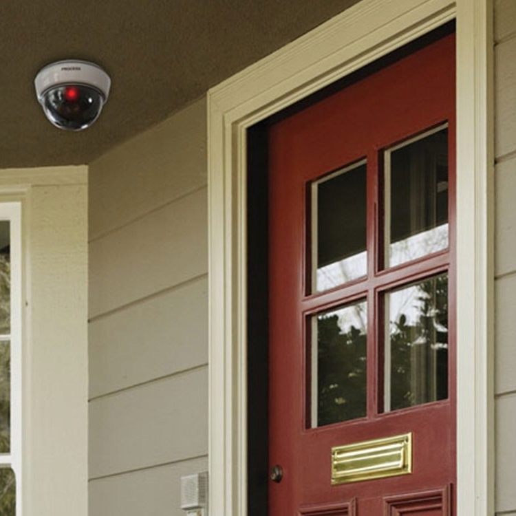 Atrapa Kamery Kamera Kopułkowa Led Duża Kopułka Biała Led Ir Monitoring