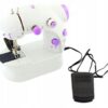 Domowa Przenośna Mini Maszyna Do Szycia Podświetlenie Led + Akcesoria Pedał