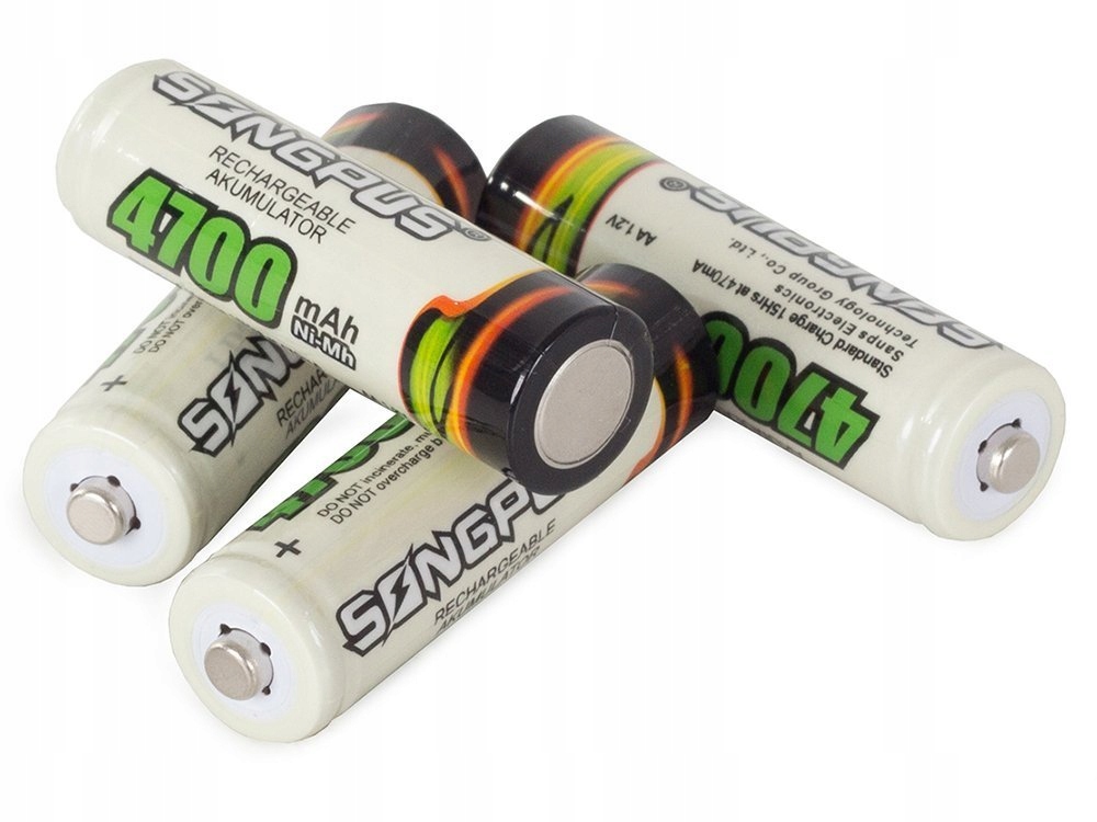 4x Akumulatorki R6 Aa 4700mah Ni-mh Paluszki Akumulatorek Zestaw 4 Sztuki