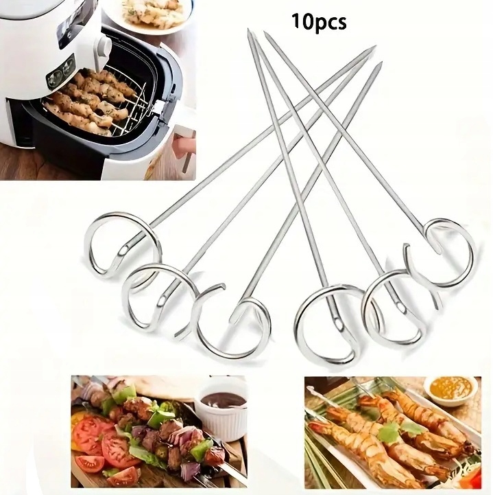 10x Szpikulce Do Szaszłyków Udek Air Fryer Frytkownicy Grillowania 10 Sztuk