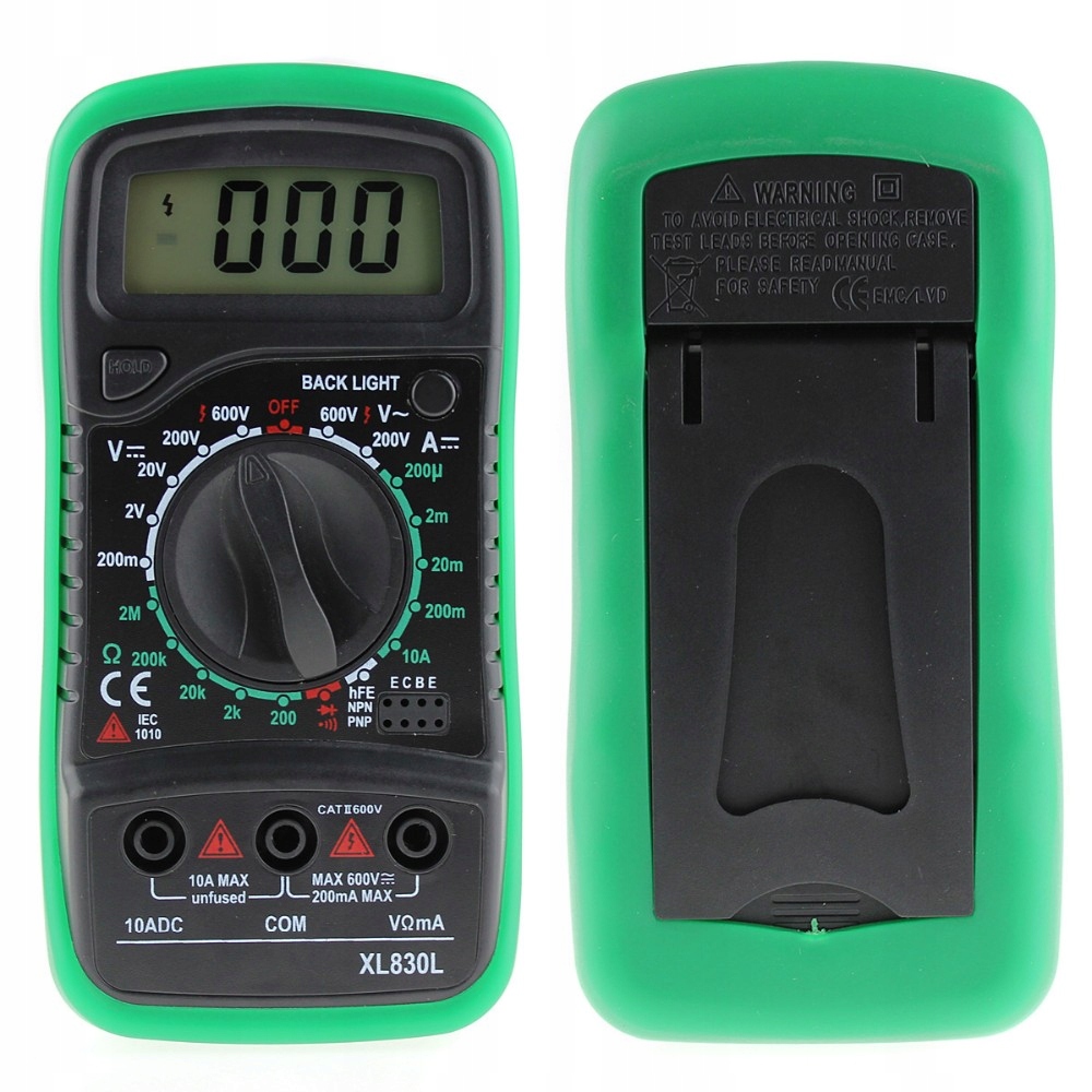 Cyfrowy Multimetr Miernik Prądu Lcd Xl830l 2 Sondy