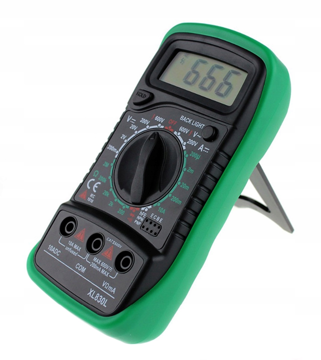 Cyfrowy Multimetr Miernik Prądu Lcd Xl830l 2 Sondy