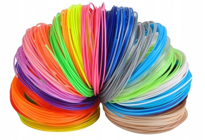Wkłady Pla Długopis 3d Pen Duży Zestaw 20x Filamenty 20m = 400m Kol 1,75mm