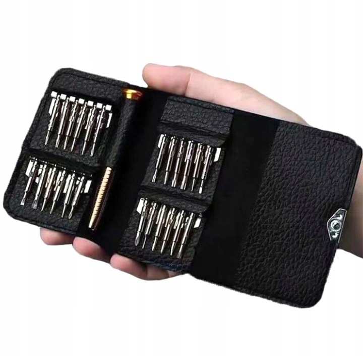 Zestaw Wkrętaki Precyzyjne Końcówki Mini Torx 24 Bity + Śrubokręt + Etui