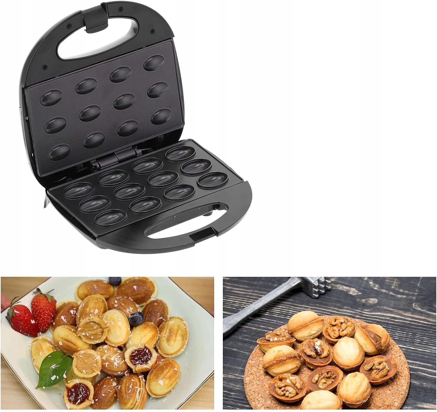 image-9715.jpeg Opiekacz Elektryczny Do Orzeszków Włoskichciastek Orzechów Wypiekacz Forma