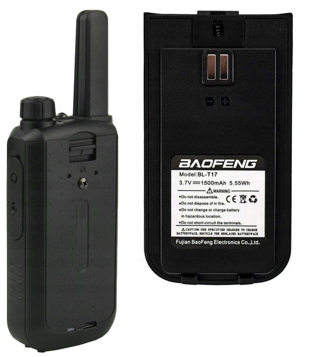 2x Krótkofalówka Baofeng Bft17 Walkie Talkie Duża Moc Zestaw Latarka