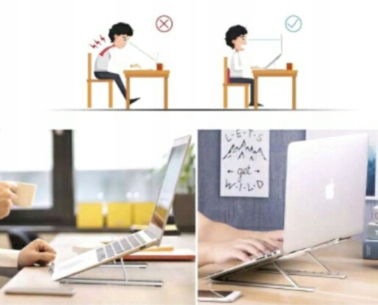 Podstawka Pod Laptopa Tablet Składana Regulowana Stojak Uniwersalna