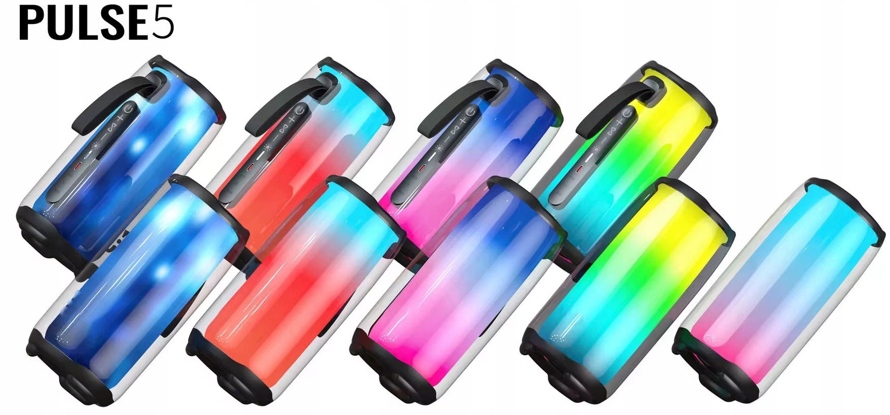 Głośnik Bezprzewodowy Przenośny Bluetooth Boombox USB AUX Radio LED Mp3