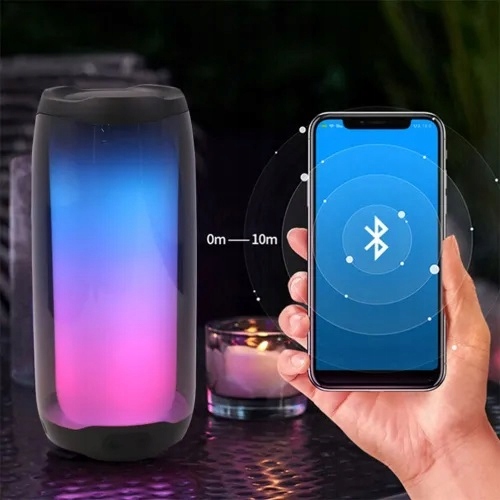 Głośnik Bezprzewodowy Przenośny Bluetooth Boombox USB AUX Radio LED Mp3