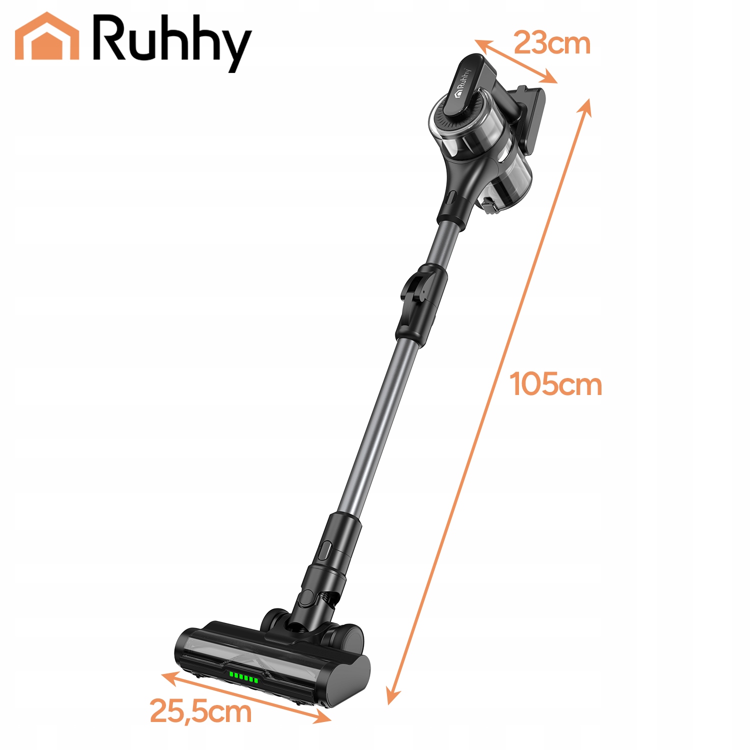 Odkurzacz Pionowy Bezprzewodowy Ruhhy Lunpro 400w Bezworkowy 52 Min Pracy