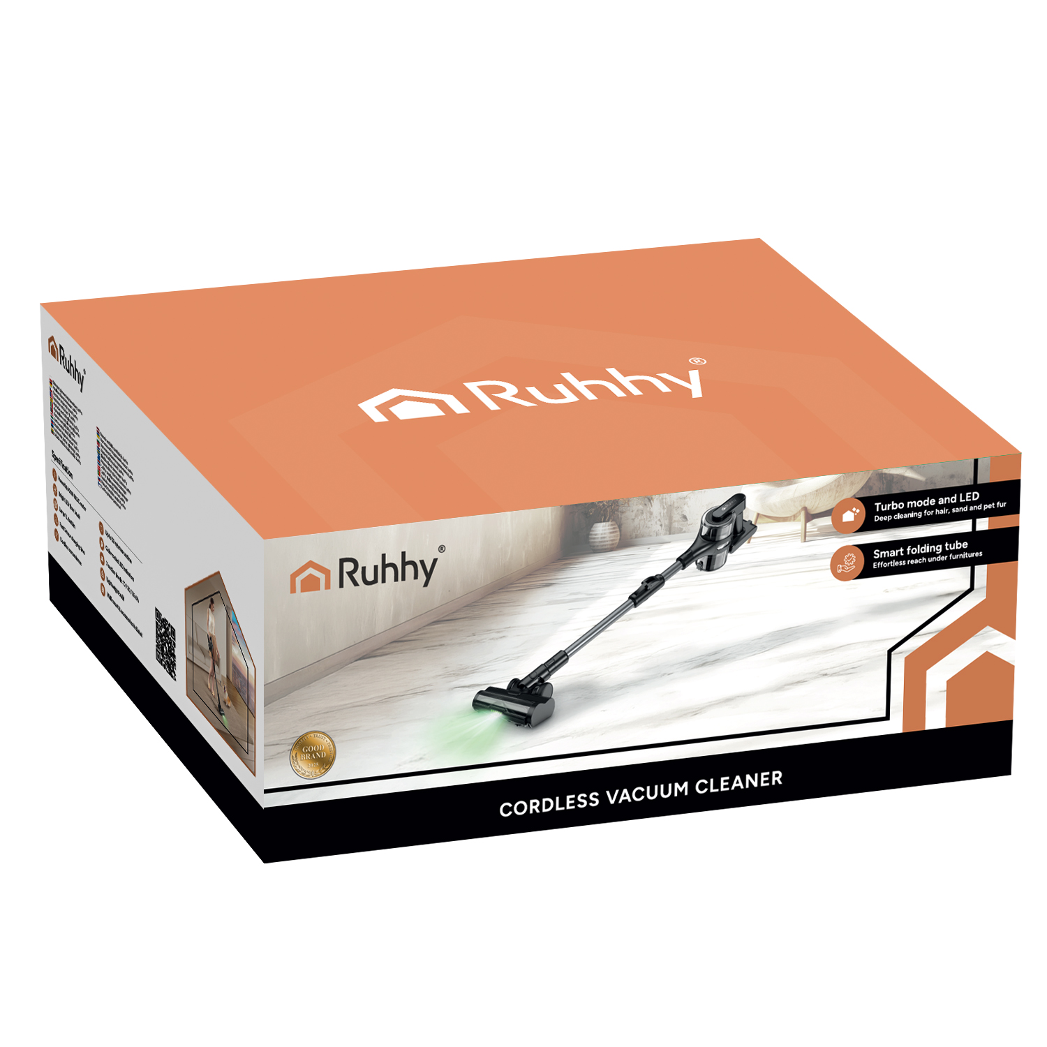 Odkurzacz Pionowy Bezprzewodowy Ruhhy Lunpro 400w Bezworkowy 52 Min Pracy