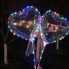 Kolorowy Balon Serce Led Świecący Duży Mocny Światełka Na Patyku Dekoracja