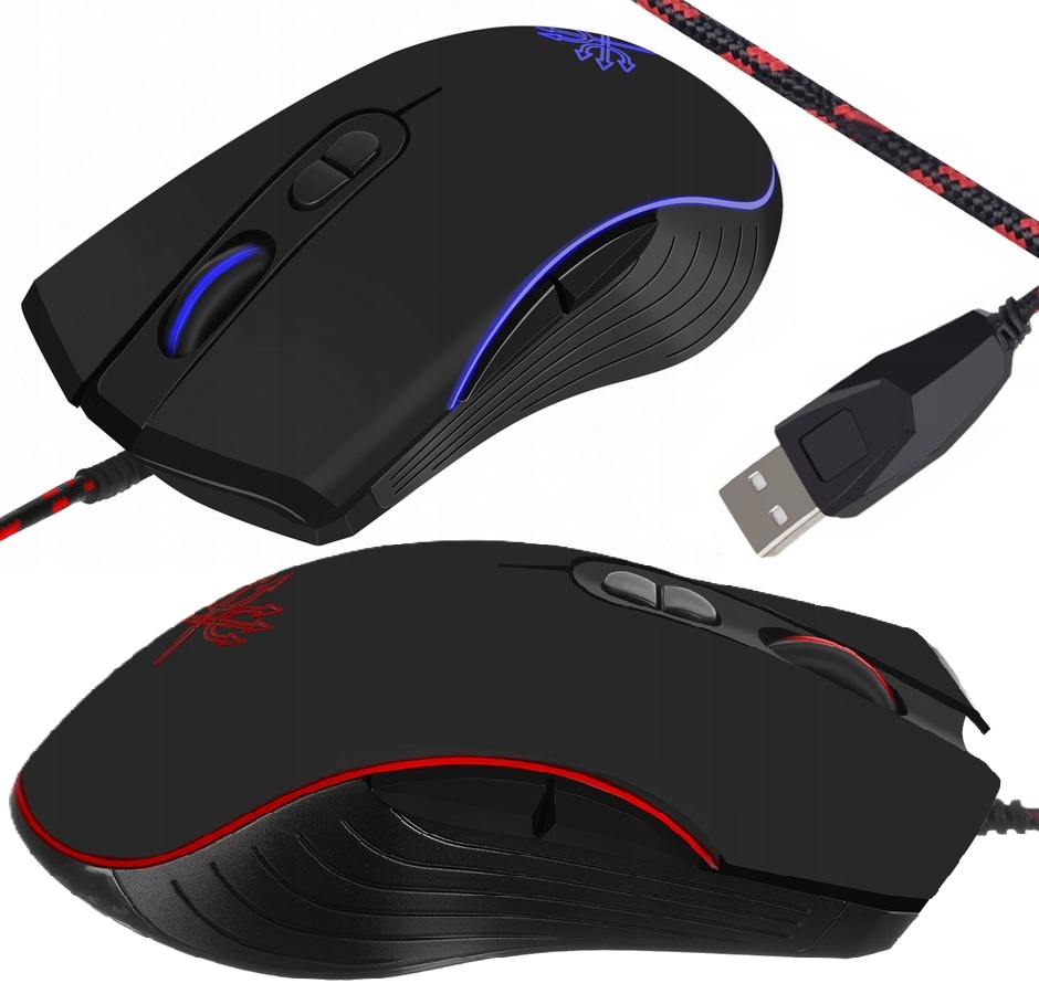 Myszka Dla Graczy Mysz Gamingowa Led 1200-7200 Dpi Mysz Przewodowa