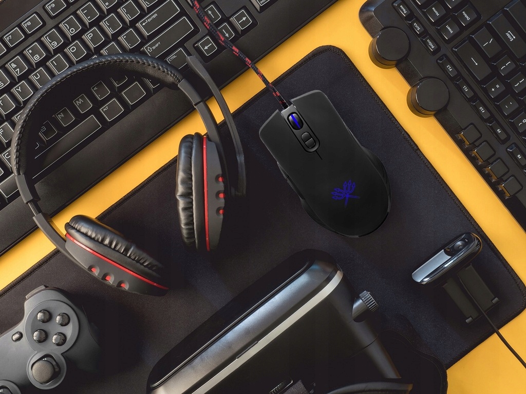 Myszka Dla Graczy Mysz Gamingowa Led 1200-7200 Dpi Mysz Przewodowa