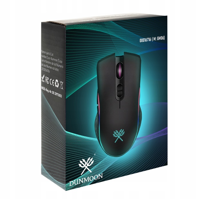 Myszka Dla Graczy Mysz Gamingowa Led 1200-7200 Dpi Mysz Przewodowa