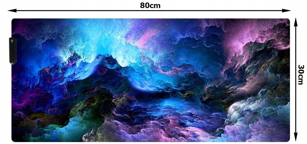 Duża Gamingowa Podkładka Pod Myszkę Rgb Podświetlana Led Mata Na Biurko