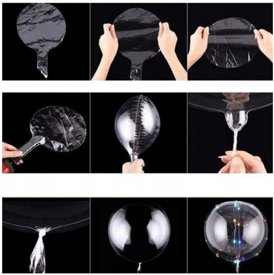 Kolorowy Balon Serce Led Świecący Duży Mocny Światełka Na Patyku Dekoracja