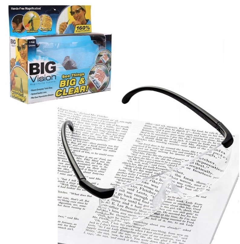 Lupa Okulary Powiększające O 160% Big Vision Tv