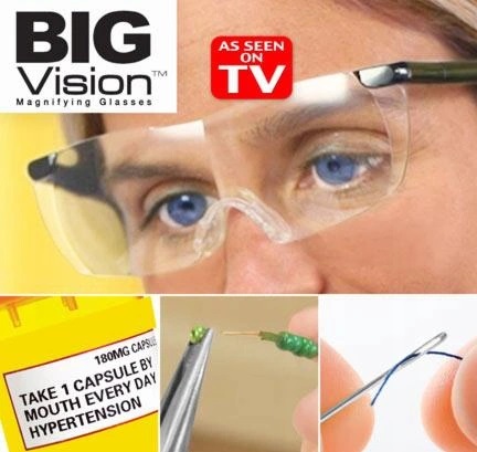 Lupa Okulary Powiększające O 160% Big Vision Tv