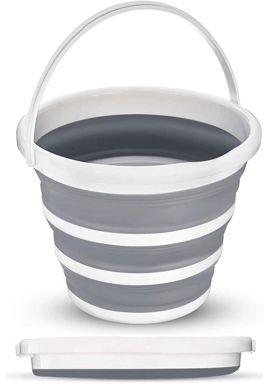 Składane Wiadro Silikonowe Wiaderko 10 Litrów Turystyczne Na Biwak Ryby