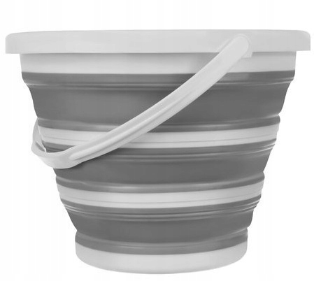 Składane Wiadro Silikonowe Wiaderko 10 Litrów Turystyczne Na Biwak Ryby