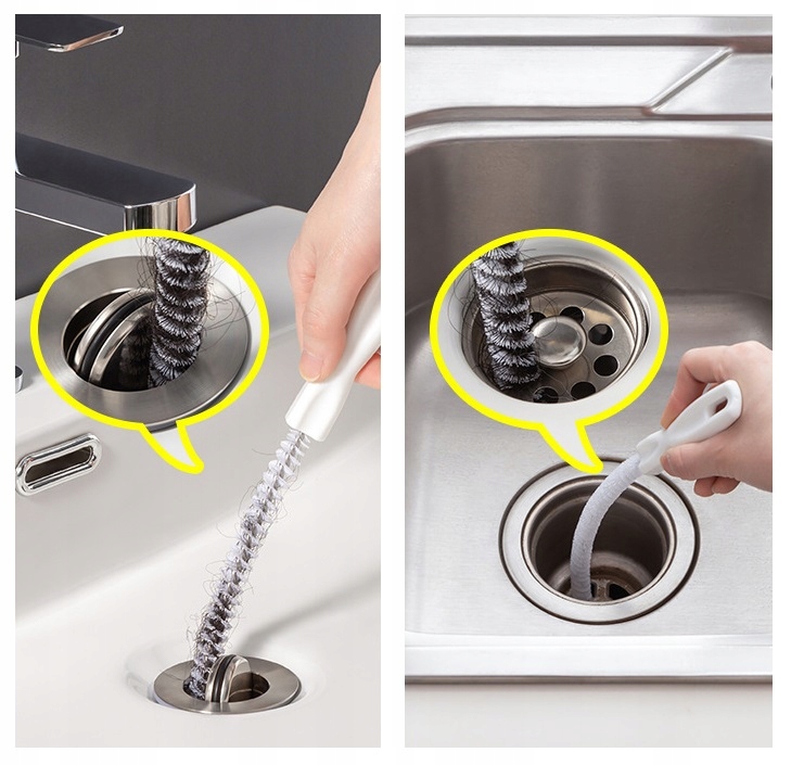 Szczotka Do Czyszczenia Odpływu Zlewu Rur Umywalki