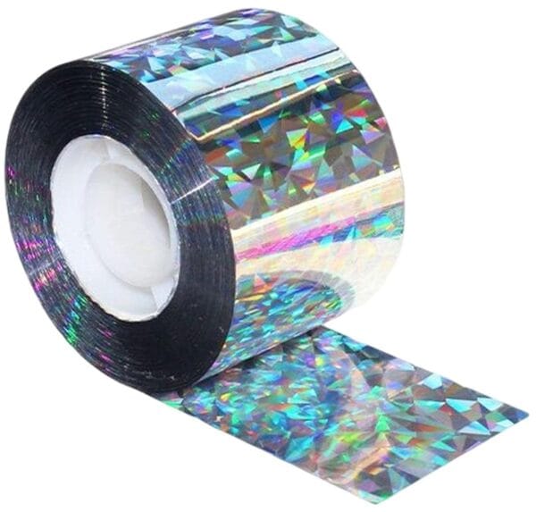 TAŚMA ODSTRASZAJĄCA PTAKI 5CM x 80M ODBLASKOWA ODSTRASZACZ PTAKÓW DO OGRODU