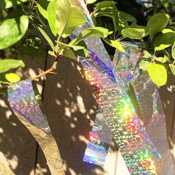 TAŚMA ODSTRASZAJĄCA PTAKI 5CM x 80M ODBLASKOWA ODSTRASZACZ PTAKÓW DO OGRODU